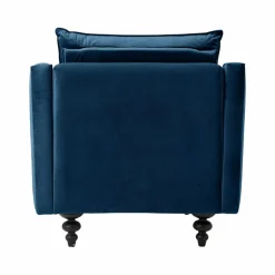 Fauteuil velours Orso - Bleu