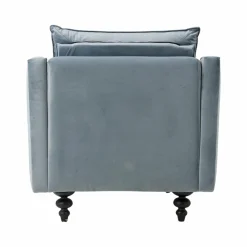 Fauteuil velours Orso - Bleu gris