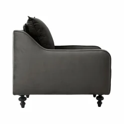 Fauteuil velours Orso - Gris Clair