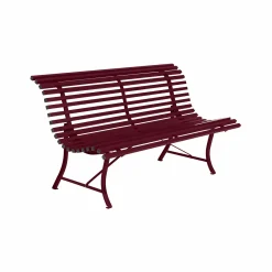 FERMOB Banc 3 Places 150 cm Louisiane en Acier - Cerise Noire