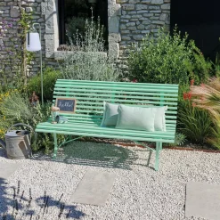 FERMOB Banc 3 Places 150 cm Louisiane en Acier - Romarin