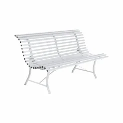 FERMOB Banc 3 Places 150 cm Louisiane en Acier - Blanc