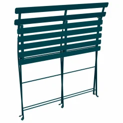 FERMOB Banquette Pliante 2 Places Bistro en Acier - Bleu Acapulco