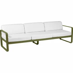 FERMOB Canapé 3 Places Bellevie Blanc Grisé en Aluminium - Pesto