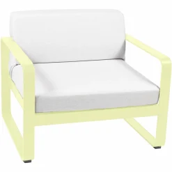 FERMOB Fauteuil Bellevie Blanc Grisé en Aluminium - Citron Givré