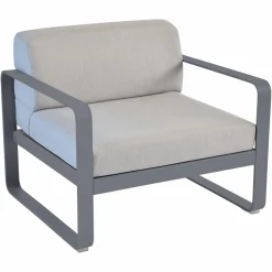 FERMOB Fauteuil Bellevie Gris Flanelle en Aluminium - Carbone
