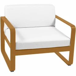 FERMOB Fauteuil Bellevie Blanc Grisé en Aluminium - Pain d'épice