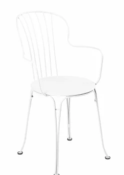 FERMOB Lot de 2 Fauteuils Empilables Opéra+ en Acier - Blanc