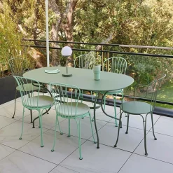 FERMOB Lot de 2 Fauteuils Empilables Opéra+ en Acier - Carbone