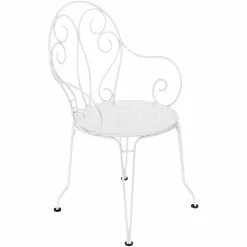 FERMOB Lot de 2 Fauteuils Empilables Montmartre en Acier - Blanc