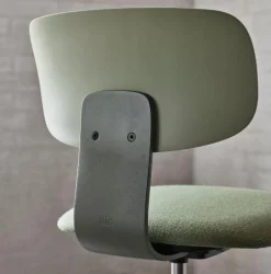 FLOKK Chaise de bureau assise capitonnée Tion 2140 - Vert Mousse