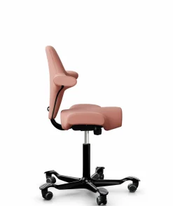 FLOKK Chaise de bureau assis debout Capisco 8106 - Rose Blush - Roulettes pour sol dur