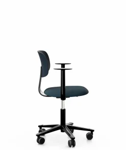 FLOKK Chaise de bureau assise capitonnée avec accoudoirs Tion 2140 - Bleu Nuit