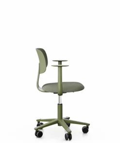 FLOKK Chaise de bureau assise capitonnée avec accoudoirs Tion 2140 - Vert Mousse
