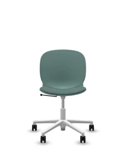 FLOKK Chaise de bureau assise capitonnée Noor 6070S - Bleu Vert
