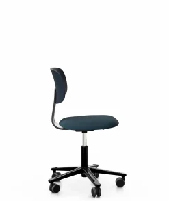 FLOKK Chaise de bureau assise capitonnée Tion 2140 - Bleu Nuit