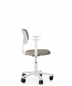 FLOKK Chaise de bureau assise capitonnée avec accoudoirs Tion 2140 - Gris Clair