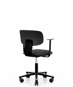 FLOKK Chaise de bureau assise capitonnée avec accoudoirs Tion 2140 - Noir