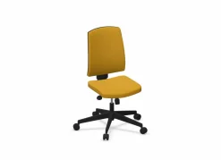 FLOKK Chaise de bureau Raya 21S - Jaune - Roulettes pour sol dur