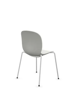 FLOKK Chaise empilable coque polypropilène et pieds métal Noor 6050 - Ecru