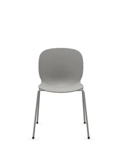FLOKK Chaise empilable coque polypropilène et pieds métal Noor 6050 - Gris Clair