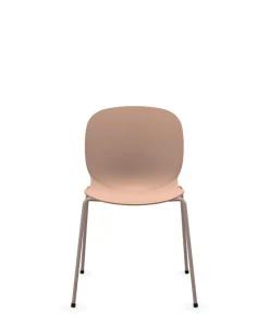 FLOKK Chaise empilable coque polypropilène et pieds métal Noor 6050 - Rose