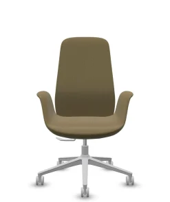 FLOKK Fauteuil de bureau assise ergonomique Ellie Pro 10ST - Jaune - Roulettes pour sol dur