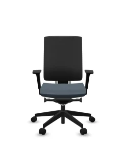 FLOKK Fauteuil de bureau sans têtière Xenon Net 101SFL - Bleu - Roulettes pour sol dur