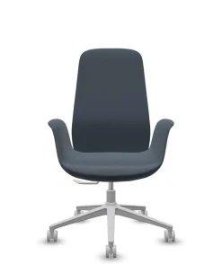 FLOKK Fauteuil de bureau assise ergonomique Ellie Pro 10ST - Bleu Jean - Roulettes pour sol dur