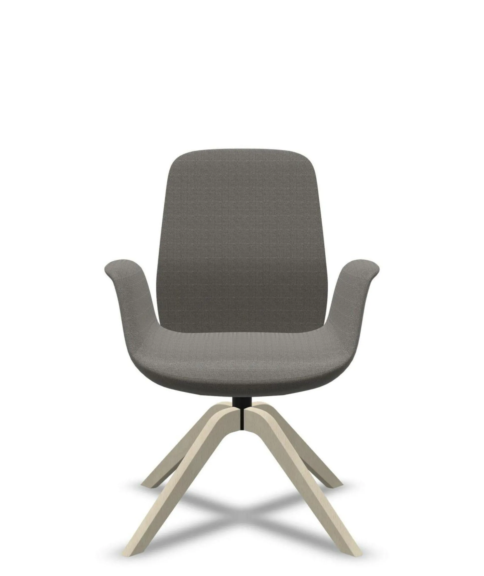 FLOKK Fauteuil de bureau à dossier inclinable pieds bois Ellie Pro 20HW - Beige