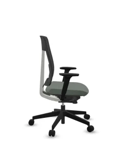 FLOKK Fauteuil de bureau sans têtière Xenon Net 101SFL - Vert Sauge - Roulettes pour sol dur