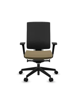 FLOKK Fauteuil de bureau sans têtière Xenon Net 101SFL - Jaune - Roulettes pour sol dur