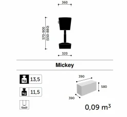 FLOKK Tabouret assis debout base gris clair Mickey - Terracotta