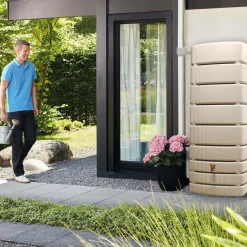 GARANTIA Kit Récupérateur d'Eau Cuve Murale 500 L Slim Sable