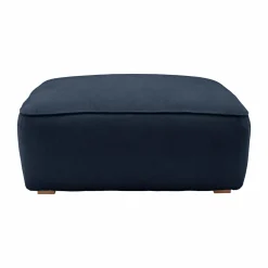 Grand pouf tissu Otis - Bleu Marine