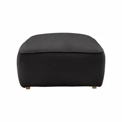 Grand pouf tissu Otis - Carbone