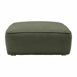 Grand pouf tissu Otis - Vert Kaki