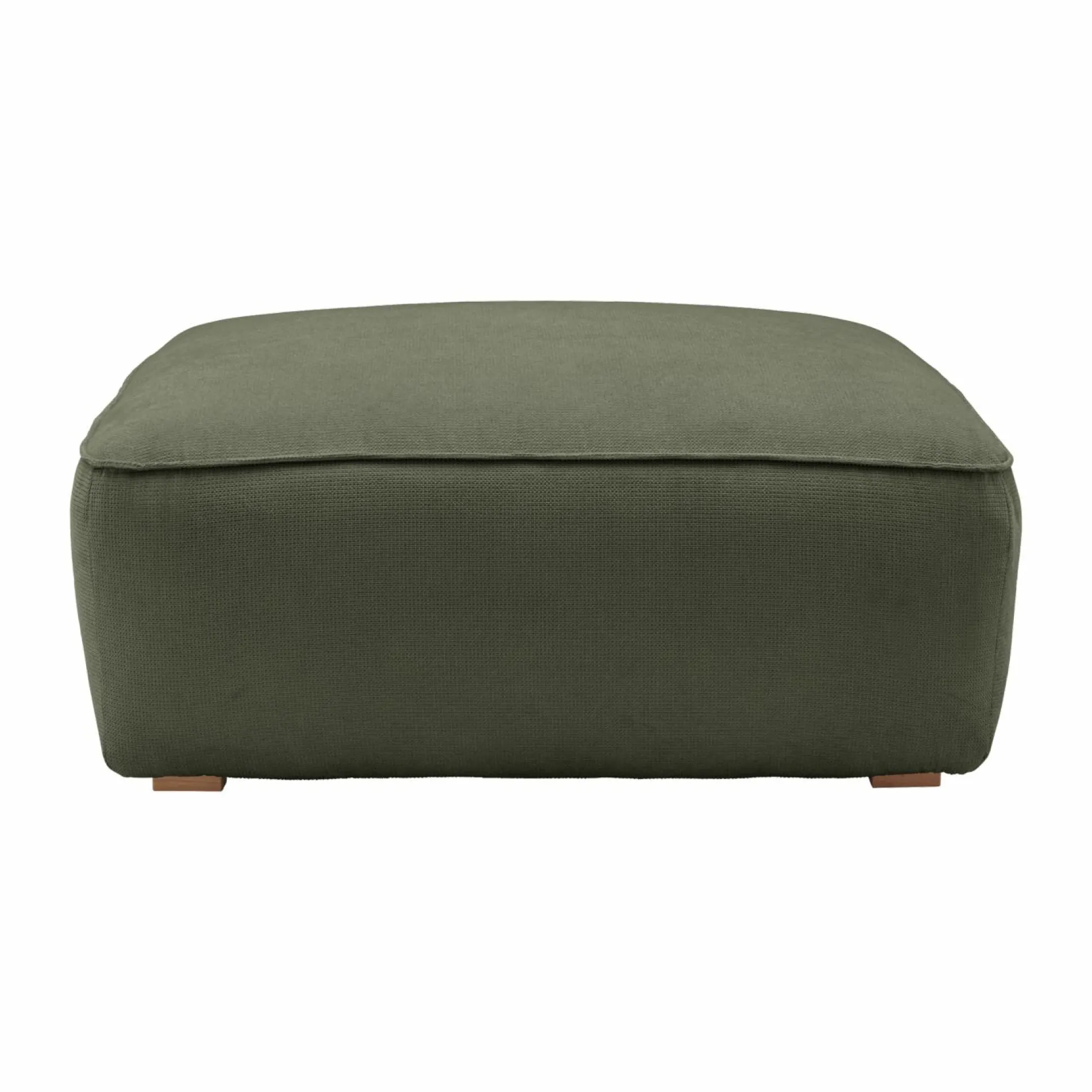 Grand pouf tissu Otis - Vert Kaki