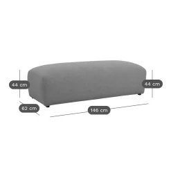 Grand pouf tissu Pavel - Moutarde