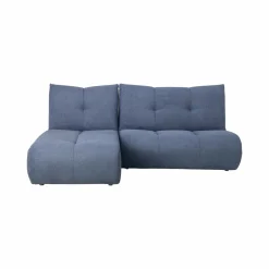 Grande chauffeuse et méridienne tissu Benny - Bleu - 1,5 place