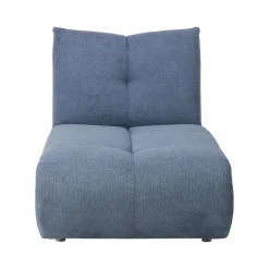 Grande chauffeuse et méridienne tissu Benny - Bleu - 1,5 place