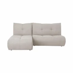 Grande chauffeuse et méridienne tissu Benny - Naturel - 1,5 place