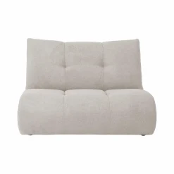 Grande chauffeuse et méridienne tissu Benny - Naturel - 1,5 place