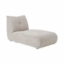 Grande chauffeuse et méridienne tissu Benny - Naturel - 1,5 place