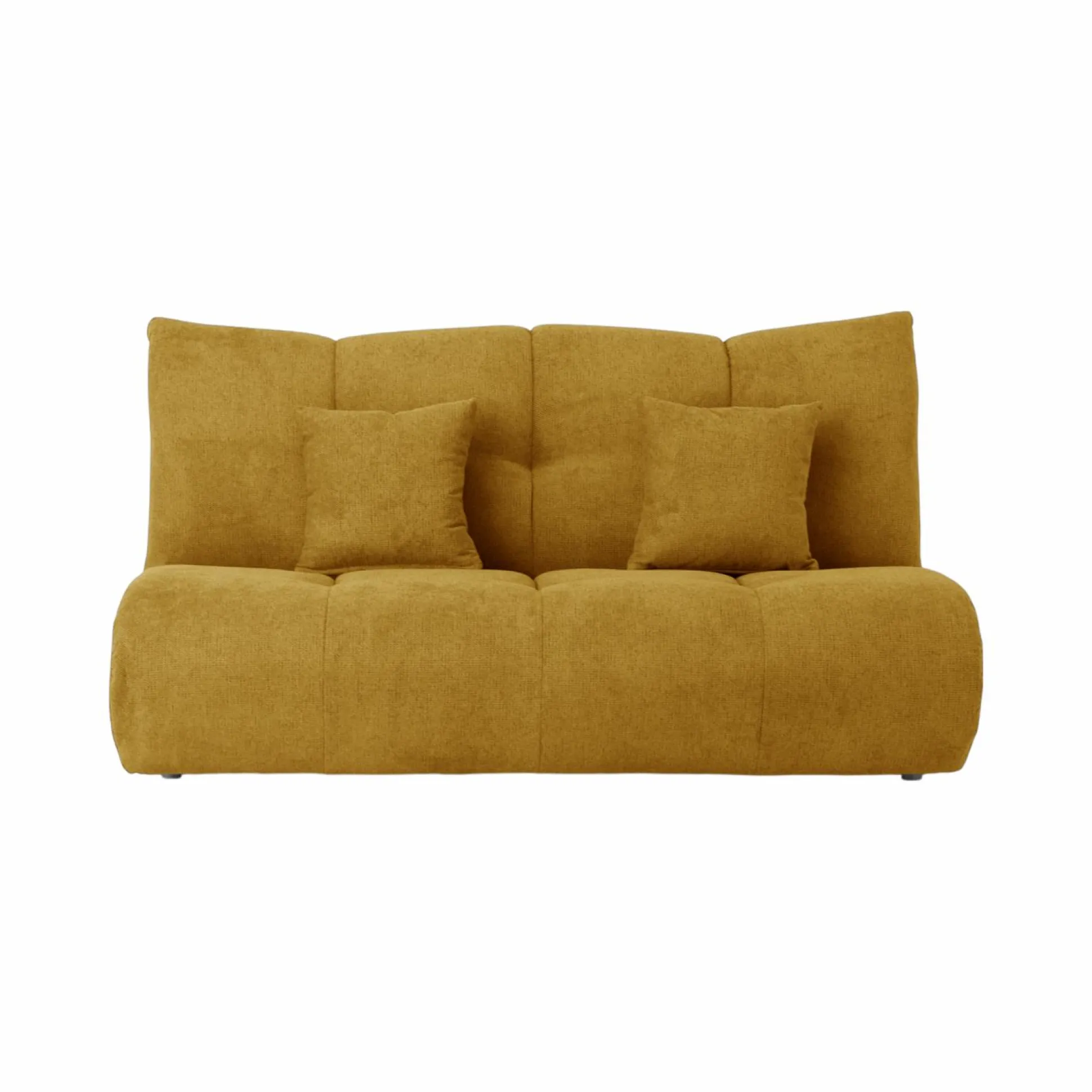 Grande chauffeuse pour canapé modulable tissu Benny - Moutarde - 2,5 places