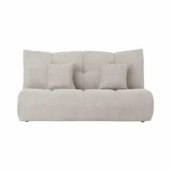 Grande chauffeuse pour canapé modulable tissu Benny - Naturel - 2,5 places