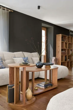 Grande chauffeuse pour canapé modulable tissu Benny - Naturel - 2,5 places