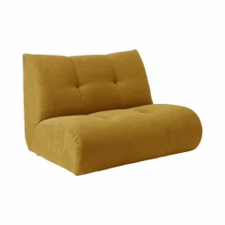 Grande chauffeuse pour canapé modulable tissu Benny - Moutarde - 1,5 place