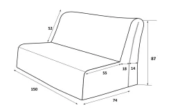 Housse de BZ Carlos - Céladon - 140 x 190 cm