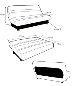 Housse de clic-clac Heva - Tomette